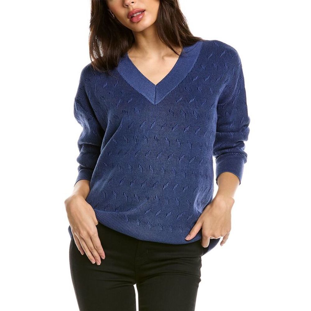 Jones New York Two-Tone Stitch Sweater
